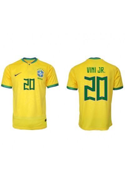 Fotbalové Dres Brazílie Vinicius Junior #20 Domácí Oblečení MS 2022 Krátký Rukáv